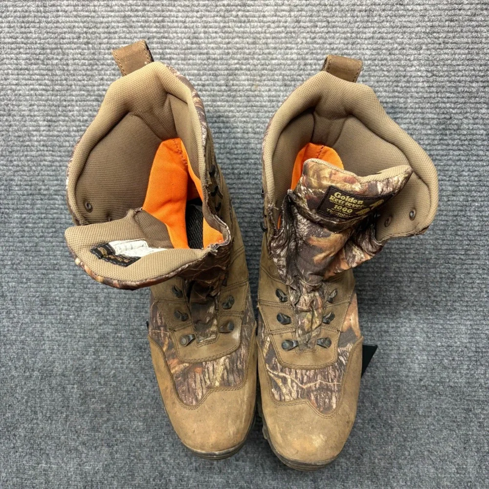Golden Retriever 4763 Mens 13M Hunting Boots 1000g Thinsulate Camo Leather‎